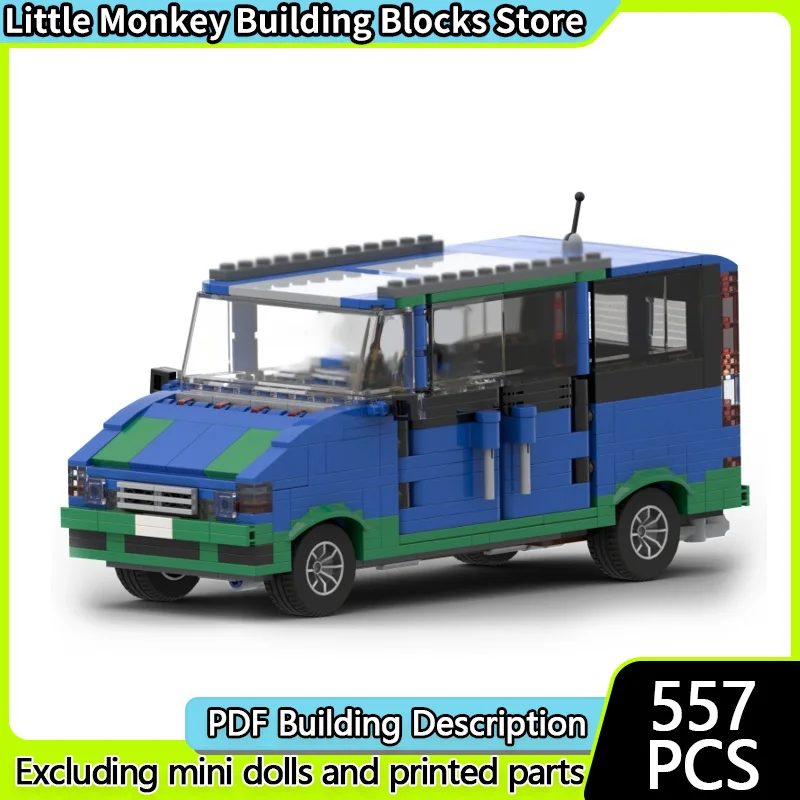 

Модель скоростного гоночного автомобиля MOC, строительные кирпичи, большой транспортный фургон, модульная технология, детские праздничные подарки, сборные игрушки, костюм