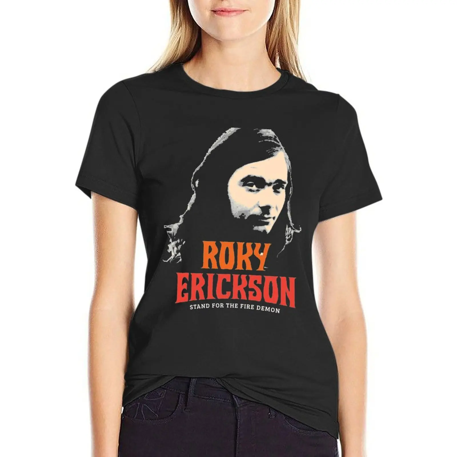 Roky Erickson Tri-blend T-Shirt female summer top oversized t shirts for Women