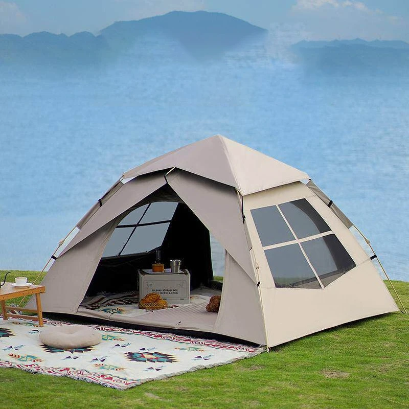 

Waterproof Awning Camping Tent Sleep Backpacking Houses Camping Tent Sunshade Light-Weight Tenda De Acampamento Folding Tent