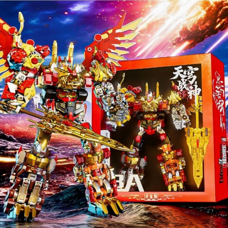 

6 IN 1 Transformation Robot Bruticus Defensor Predaking Action Figure Collectible Model Figures Toy for Kids Birthday Gift