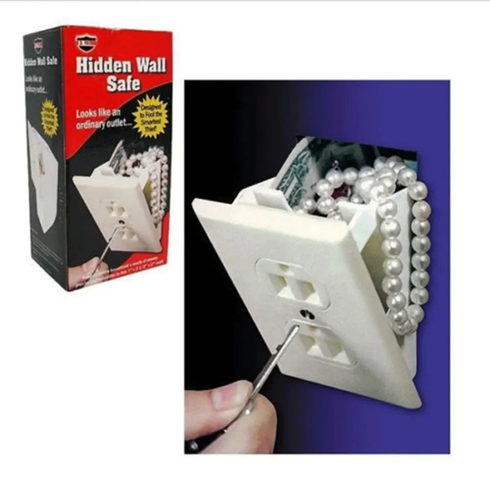 1PC NEW Private Money Box Hidden Wall Safes Security Electrical Outlet Keys Vault Secret Hide Valuables