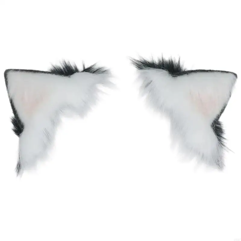 39BC Adjustable Wolf Ear Hair Hoop Punk Wolf Ear Plush Headband for Women Halloween Party Cosplay Adding a Playful Touch