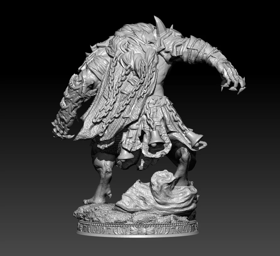 75mm 56mm 38mm Resin Model Kits Werewolf Warrior Figure Sculpture Unpainted No Color DW-098