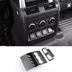 For Land Rover Defender 90110 130 2020-2026 ABS Carbon Fiber Armrest Box Air Outlet Rear Anti-kick Cover Car Interior Accessory
