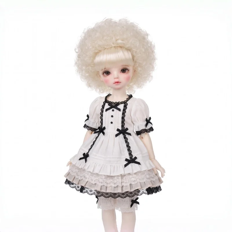 JD072 1/6 1/4 1/3 Synthetic Fiber Doll Accessories YOSD MSD SD  Messy Afro Curls BJD Wig with Full Bangs