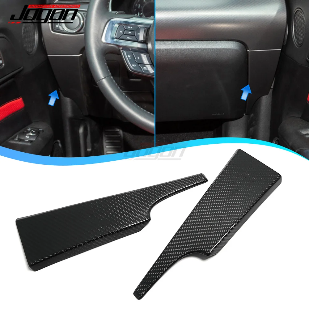 Car Carbon Center Console Dash Lower Panel Trim Cover Protective Car Interior Sticker For Ford Mustang 2015 2016 2017 2018 -2021