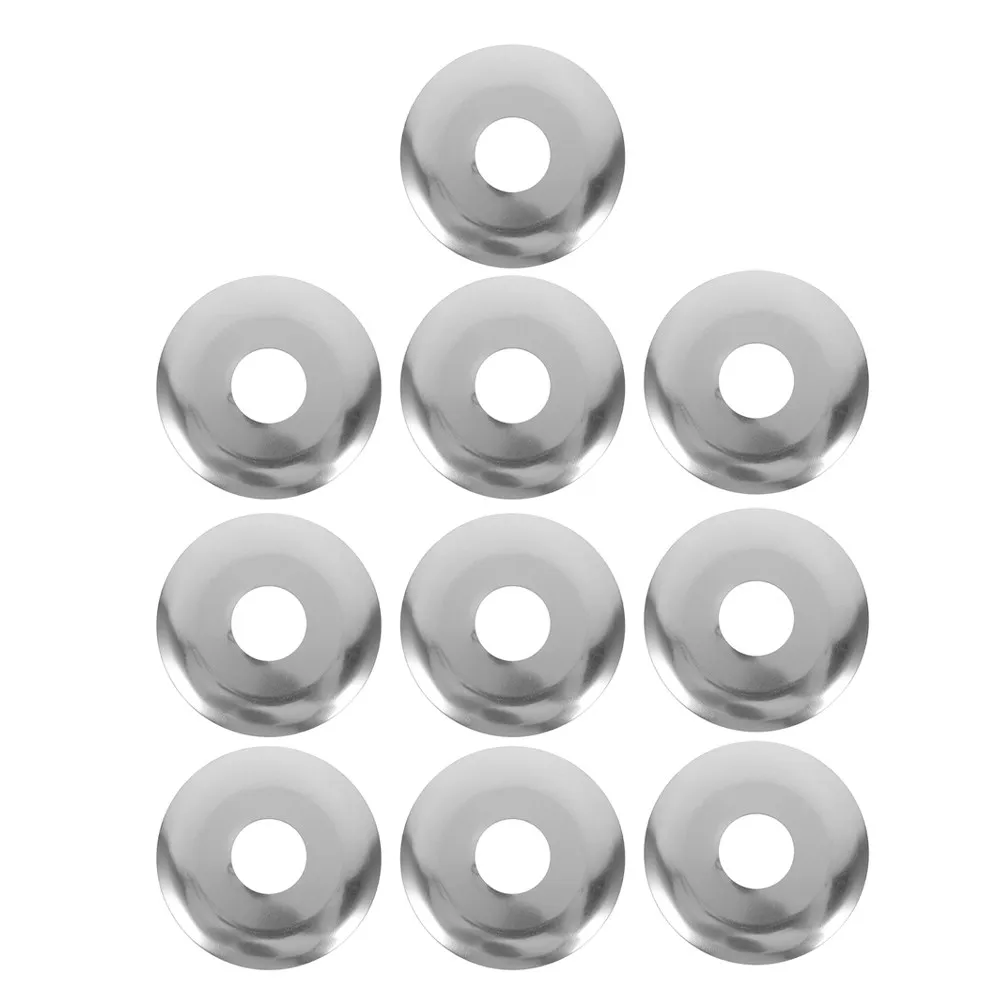 10Pcs Stainless Steel Fire Sprinkler Head Decorative Cover Plate Protective Flange Replacement Pipe Cover for Wall Mounted