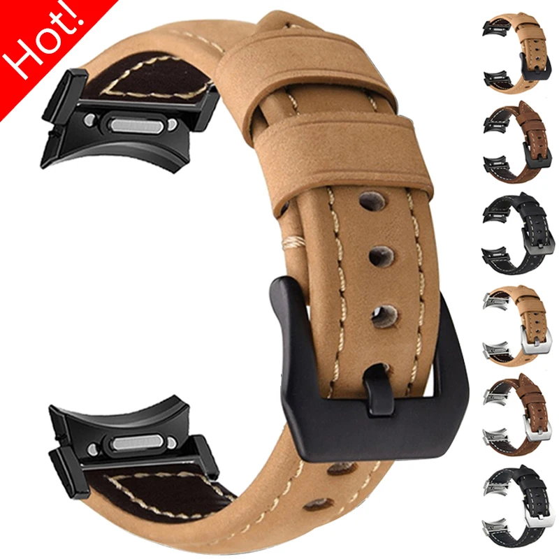 

Leather Strap for Samsung Galaxy Watch 6 Classic 47mm 43mm Band Watch 6 44mm 40mm Quick Fit Strap for Galaxy Watch 5 Pro