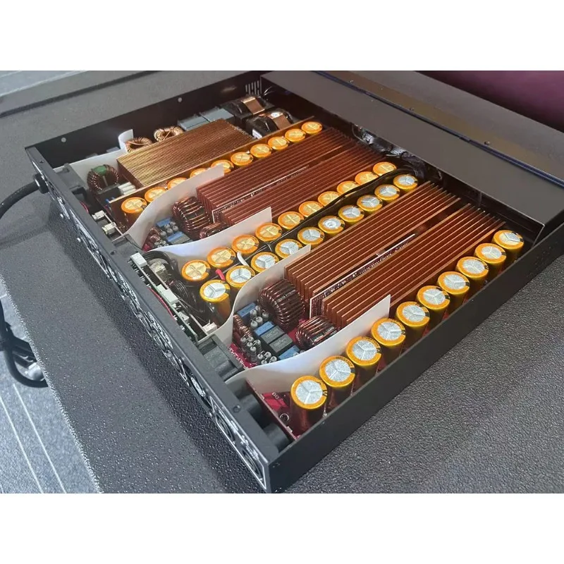 Digital Power Amplifier Pro Audio 1.5U Power 4 Channel 4X1600W Professional Sound System