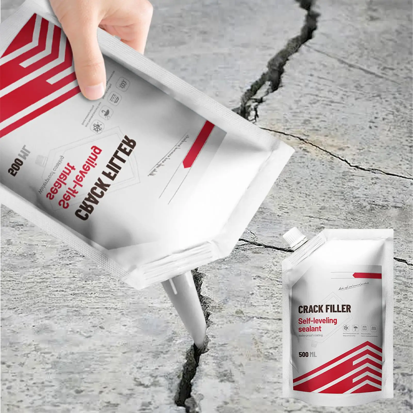 500ml Driveway Crack Filler Asphalt Crack Filler Concrete Crack Repair Patch Concrete Repair Asphalt Patch Cracked Tile Filler