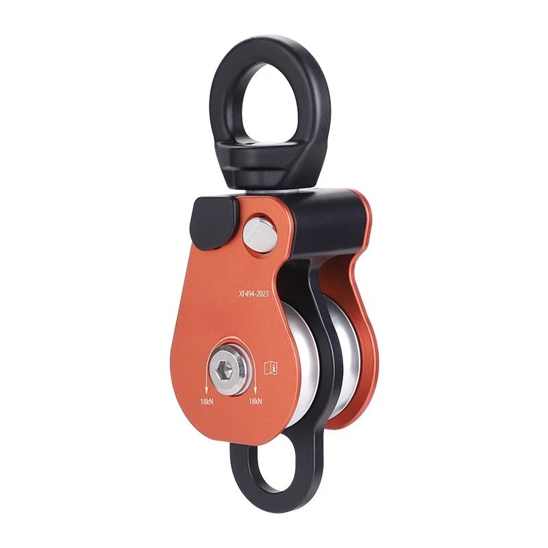 Swivel Anti-Twist Single & Double Pulley Outdoor Hardware Anti-Rope Tangle Rotating Connector For Outdoor Lifting