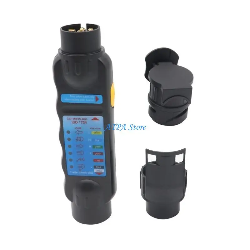 

U13C 7Pin Plug Socket Trailer Tester Diagnostic Tools For Turn Lights Fog Lamp