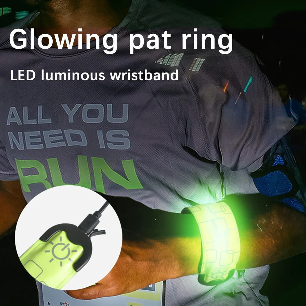 

led lights Geometric figure hand clap circle pat ring luminous wristband Arm Ring Warning Signal Lamp Self Defense party light