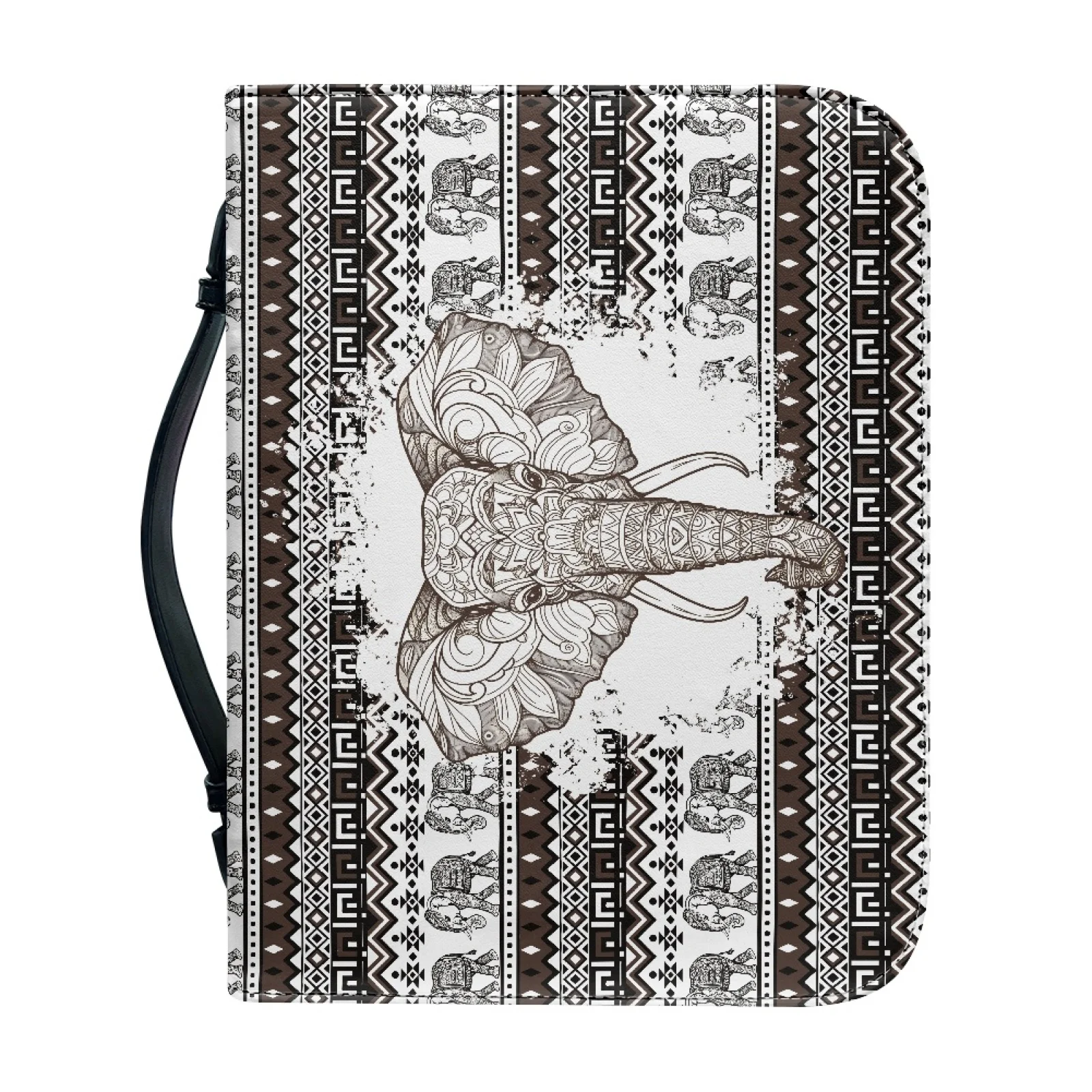 XIXIRIMIDO Elephant New Trend Bible Carrying Case PU Leather Practical Bible Book Tote Bags for Church