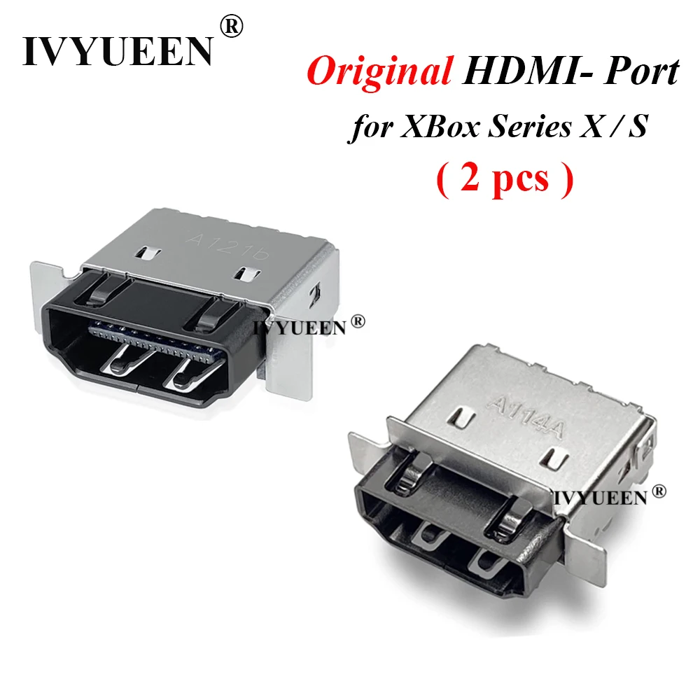 

IVYUEEN 2 PCS New 1080P HDMI-Compatible Port for XBox Series X S Console HD Display Socket Connector Interface Jack Repair Part