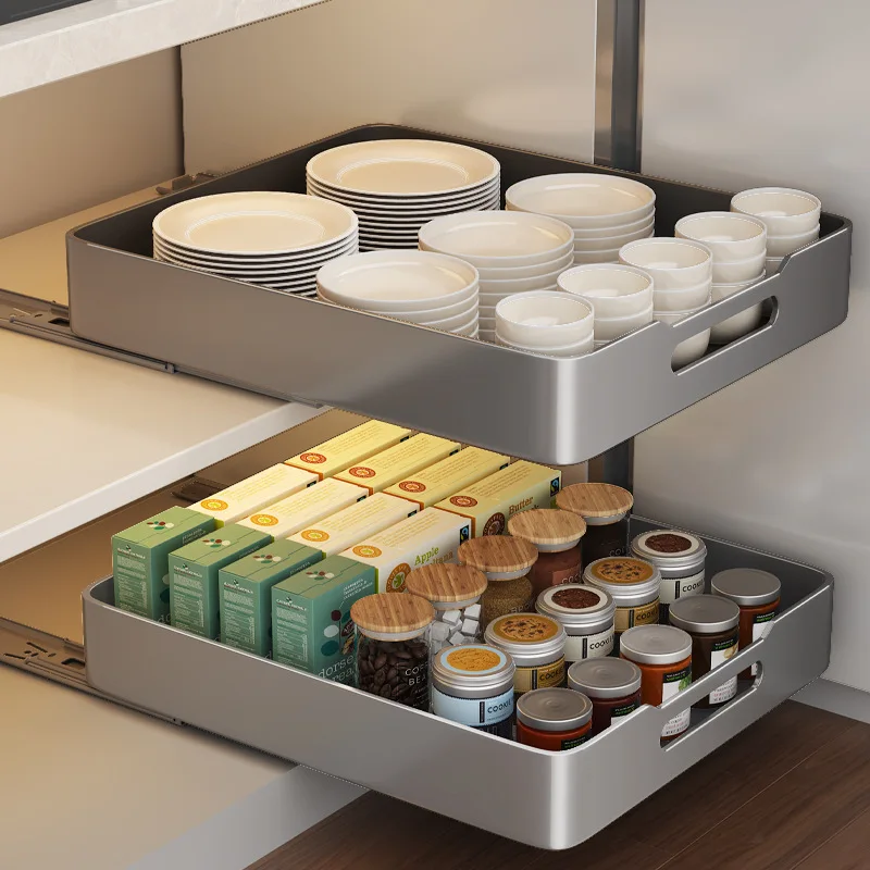 Pull Out Cabinet Organizer Slide Out Drawer Rack for Kitchen Cabinet with Drawers Pantry Shelves Instead of All Over The Counter