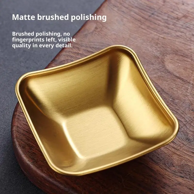 Muti-grid 304 Stainless Steel Seasoning Plate Sauce Divide Dishes Hot Pot BBQ Soy Vinagar Dish For Kitchen Gadgets