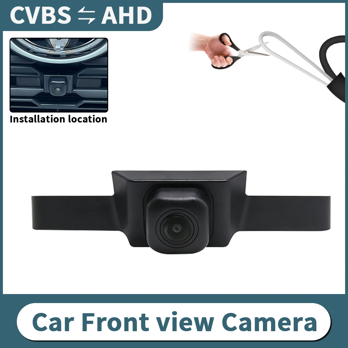 CVBS AHD Car Front View Camera Waterproof Wide Angle For Toyota RAV4 XA50 2020 2021 Vehicle Front Grille Camera