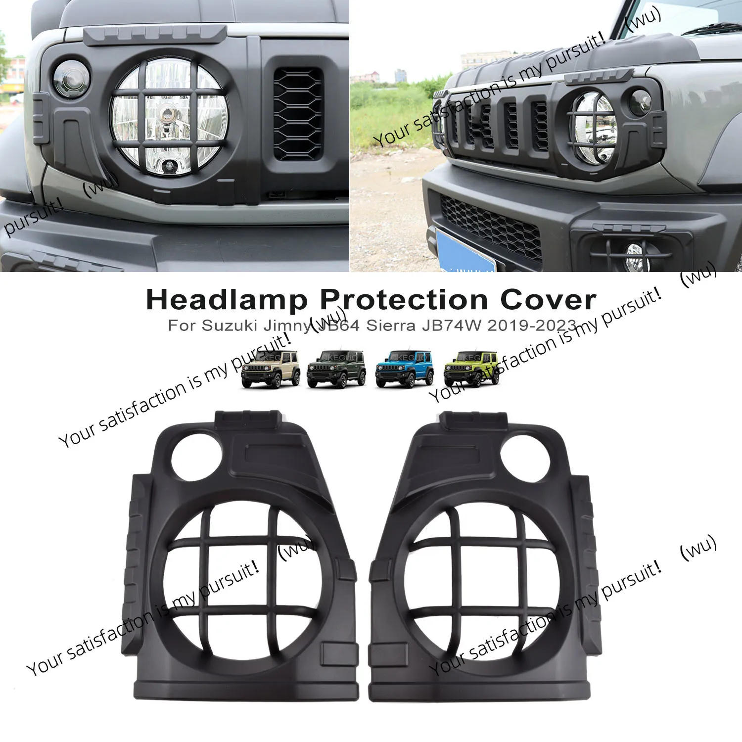 

2PCS Car Front Headlight Cover Accessories Forfor Suzuki Jimny JB64 Sierra JB74W 2019-2023 Modified Headlight Protective Cover