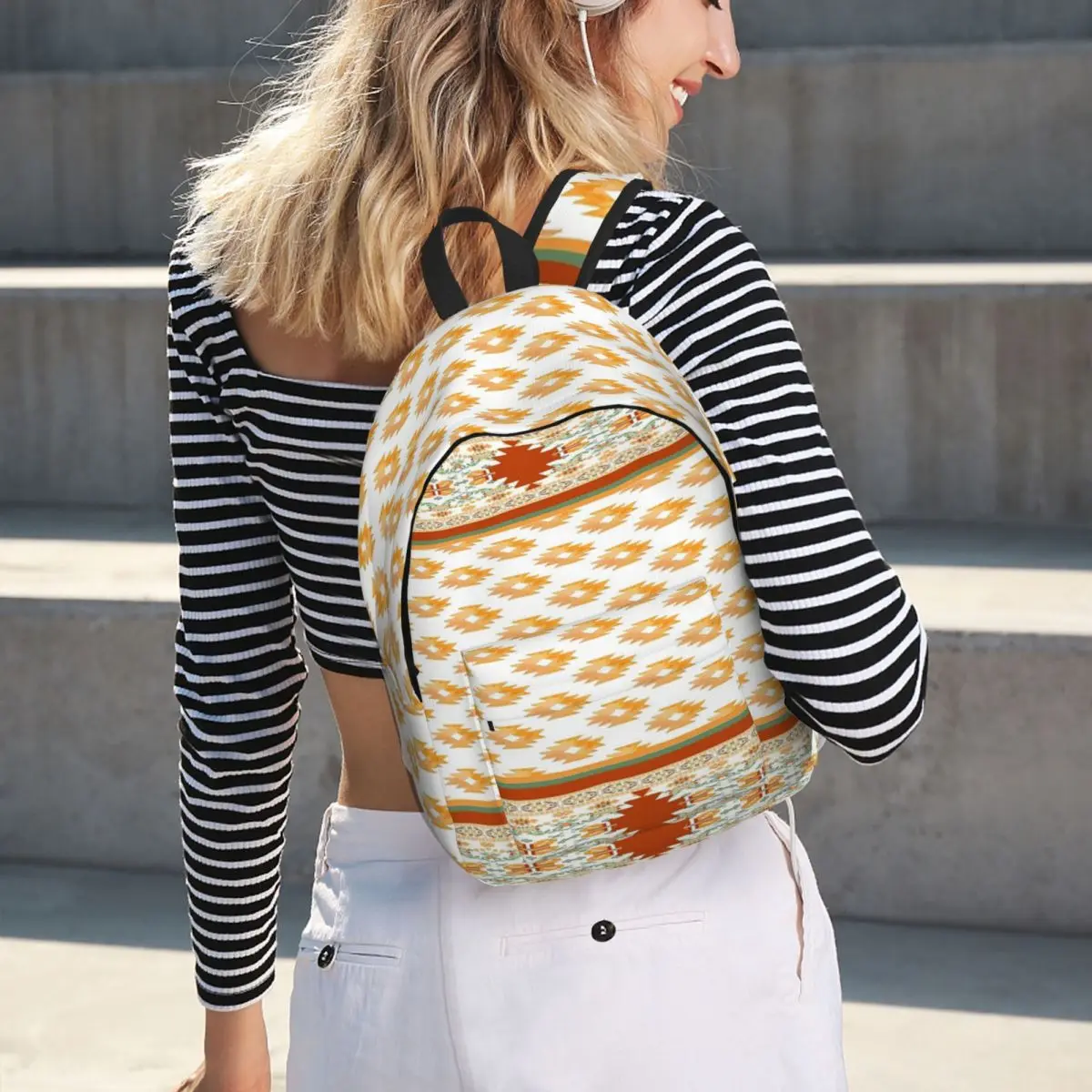 Native American Aztec Backpack Student BookBag Kids School Bag Laptop Shoulder Bags for Boys Girls