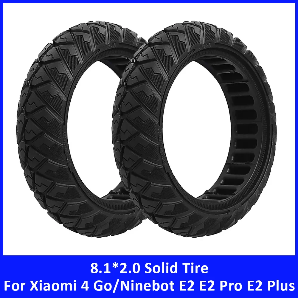 8.1*2.0 Solid Tire for Xiaomi 4 Go for Ninebot E2 E2 Pro E2 Plus Electric Scooter Accessories Parts 8.1Inch Explosion Proof Tyre