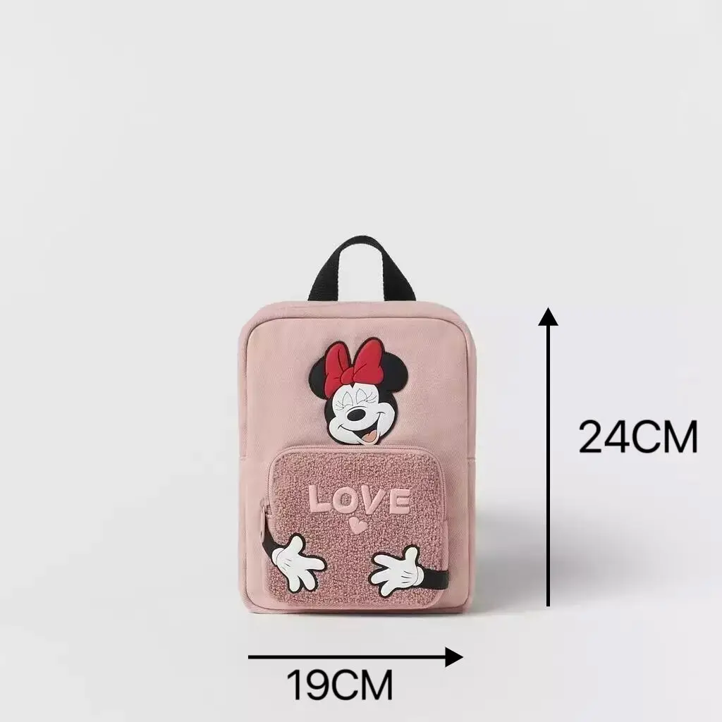 Toddler Color Matching Backpacks Brand New Design Colored Outgoing Bags Kids Mickey Mouse Printing Two-shoulder Bags With Zipper