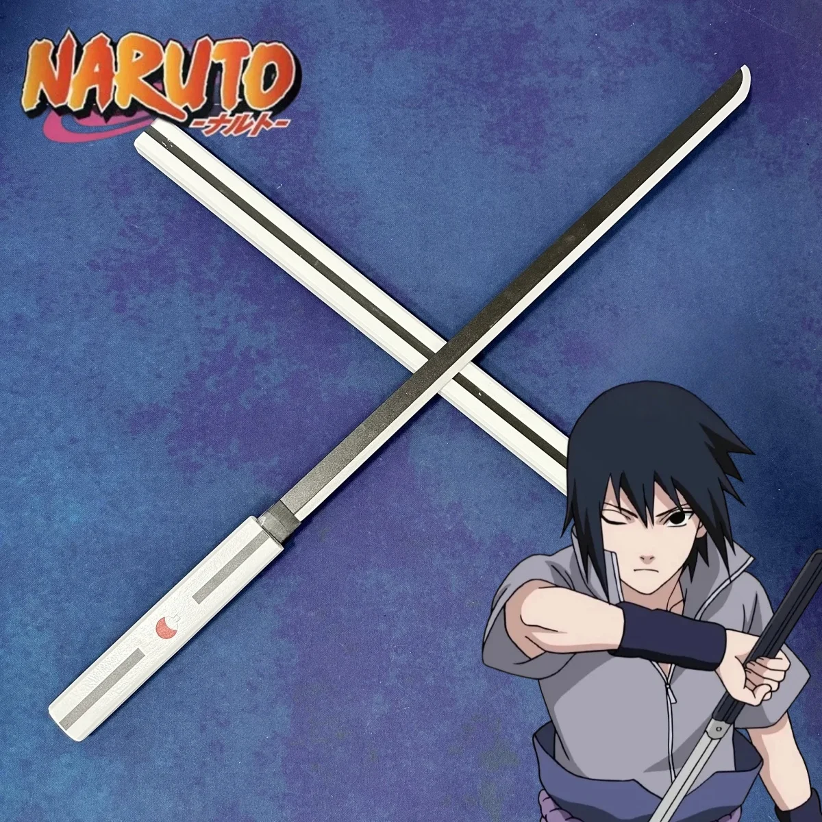 90cm Uchiha Sasuke Katana Naruto Sword Anime Cosplay Prop Knife Blade Real Size Japanese Katana Original Samurai Sabre Toy Gift