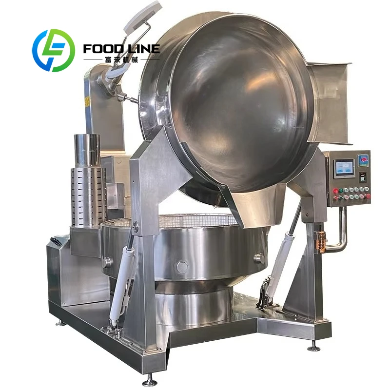 Large Capacity Commercial Industrial Cooking Mixer Machine Automatic Cooker Pot for Meat Paste Sauce Vegetables Customized