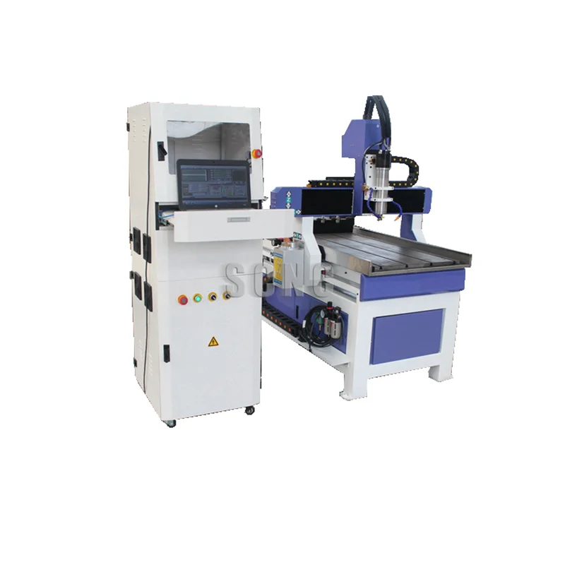 China Mini Small Desktop ATC 3D Wood Working Lathe Machine 6090 Atc Cnc Router Price
