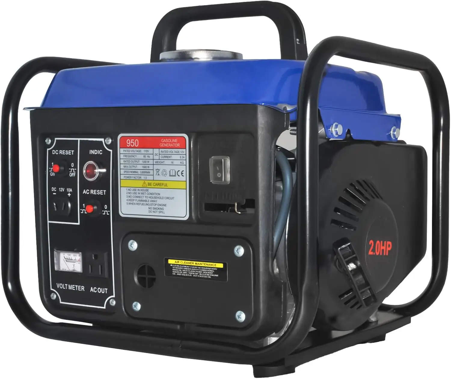 1500W Ultralight Portable Generator, Small Outdoor Power Generator for Camping & Emergency Use