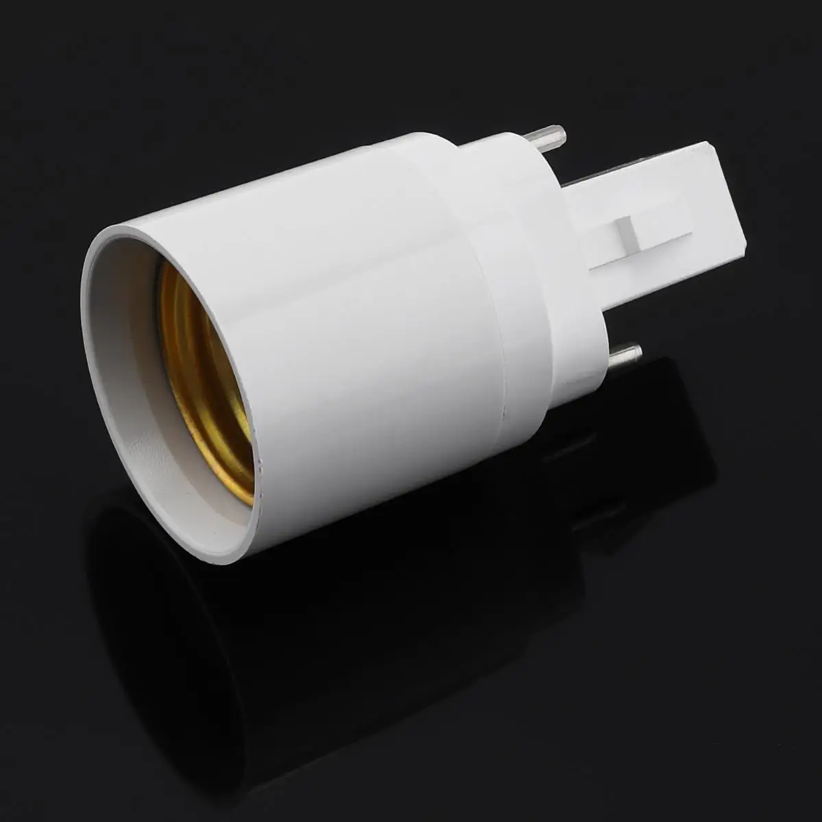 5pcs 4 Pin Conductive G24 to E26/E27 Socket Adapter Gx24q Lamp Base Adapter G24q to Medium Edison Light Socket Converter