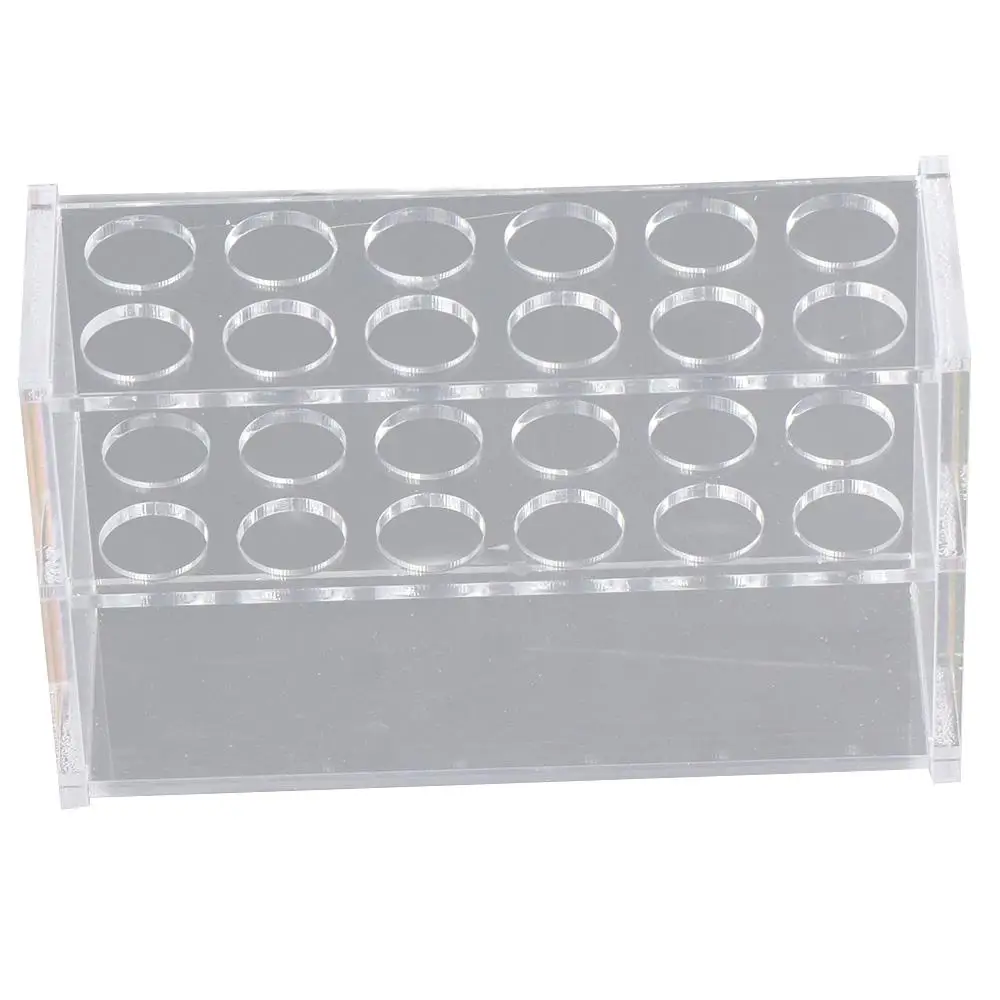 Acrílico Test Tube Rack Holder, Centrifuge Tubes Rack, Clear Lab Stand Tubes, 16mm, 6 furos, 10ml