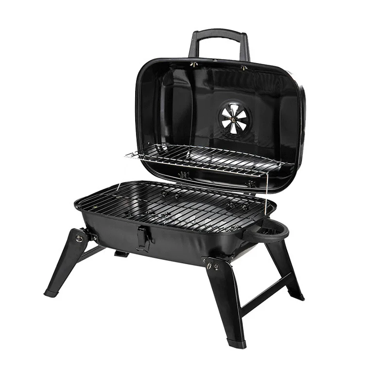 

Portable Charcoal Grill - Mini BBQ Grill - Foldable Small Table Top Charcoal Grill for Camping Outdoor Cooking