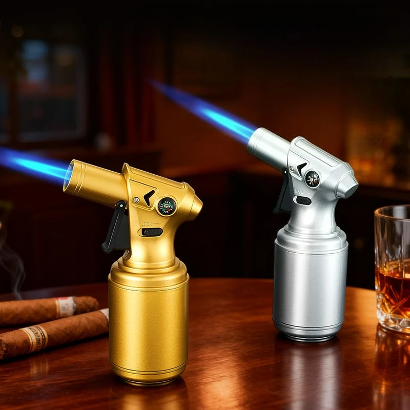 

New Large Capacity High Temperature Spray Gun Compass Lighter Windproof Direct Spray Flame Inflatable Portable Spitfire Gun
