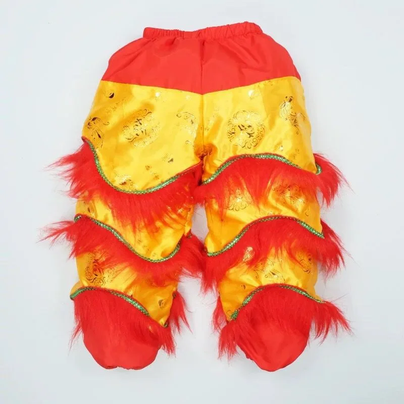 

Lion Pants For Kids Chinese Folk Art Lion Dance Pant New Year Festival Yoga Performance Fur Clothing Carnival Cosplay