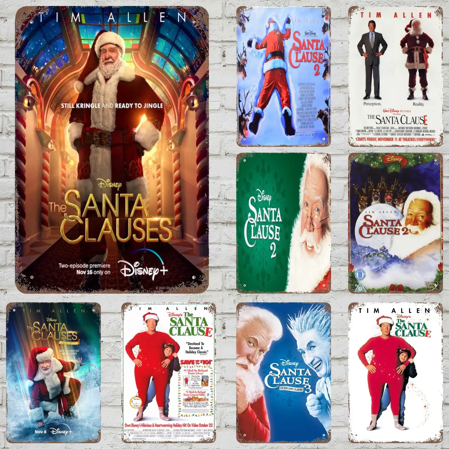 

MINISO The Santa Clause 2 Vintage Metal Tin Signs Posters Decor Retro Metal Plaque Wall Art Decor for Garage Bar