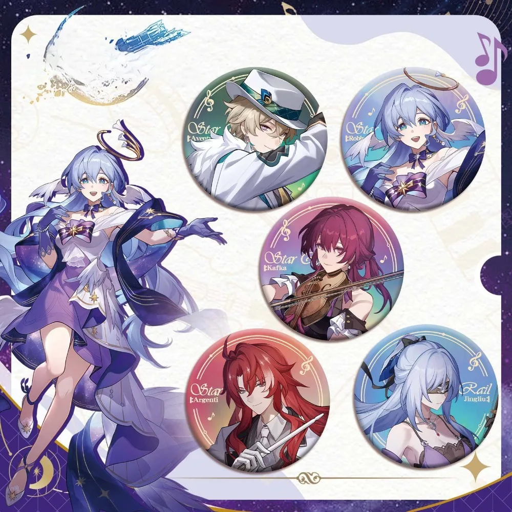 Anime Game Star Rail Pins Peripheral Character Cartoon Badge Brooch Colorful Ornament Fans Collection Cosplay Accessorie Gifts