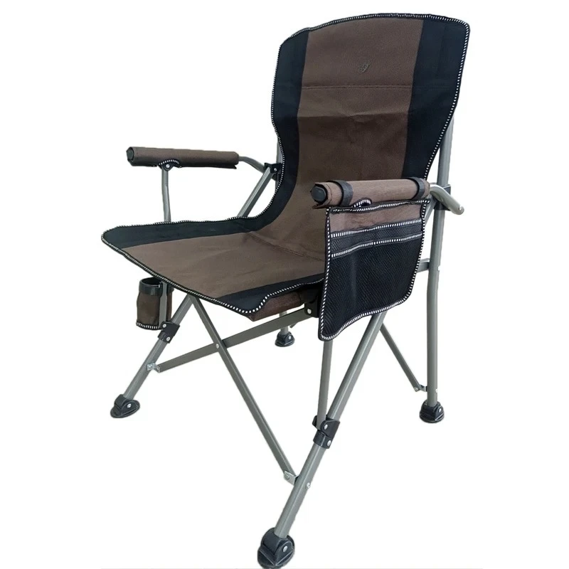 For Steel Car Outing Folding Chair Picnic Cup Holder Camping Fishing Folding Chair Travel Chaise Pliante Portable Furniture