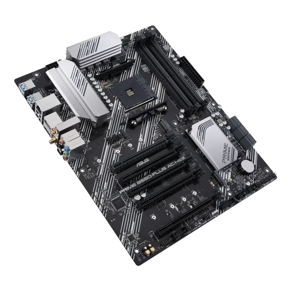 ASUS PRIME B550-PLUS AC-HES Motherboard Socket AM4 CPU DDR4 4866 (OC) Memory Chipset B550 ATX Mainboard - 5