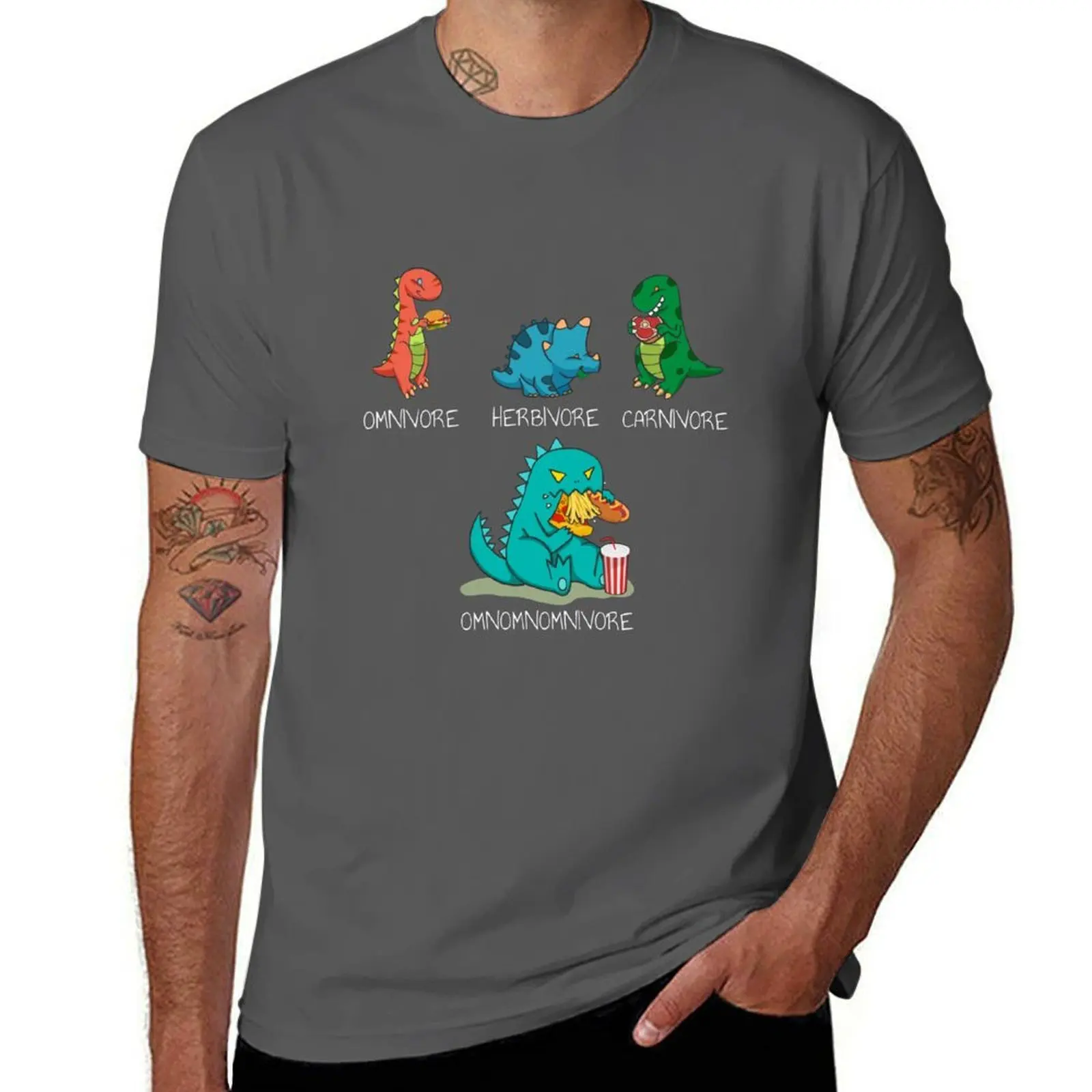 

Food Funny Eating - Omnomnomnivore Dinosaur T-Shirt Festival Short Sleeve T-Shirt