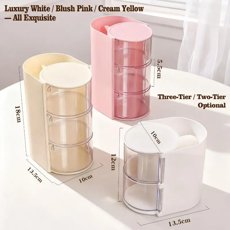 Hair Accessories Storage Organizer Box Acrylic Clear 4 Slot Holder for Hair Ties Bands Clips at Home OfficeHot