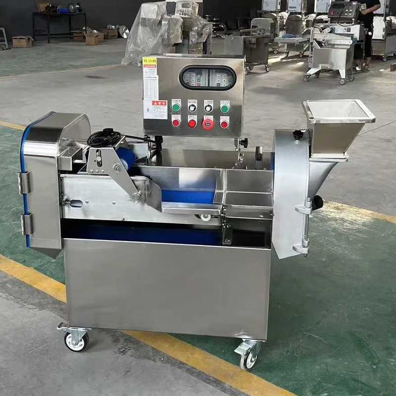 Multifunctional Potato Slicer Automatic Vegetable Shredder and Dicer Stainless Steel Electric Double-head Vegetable Cutter