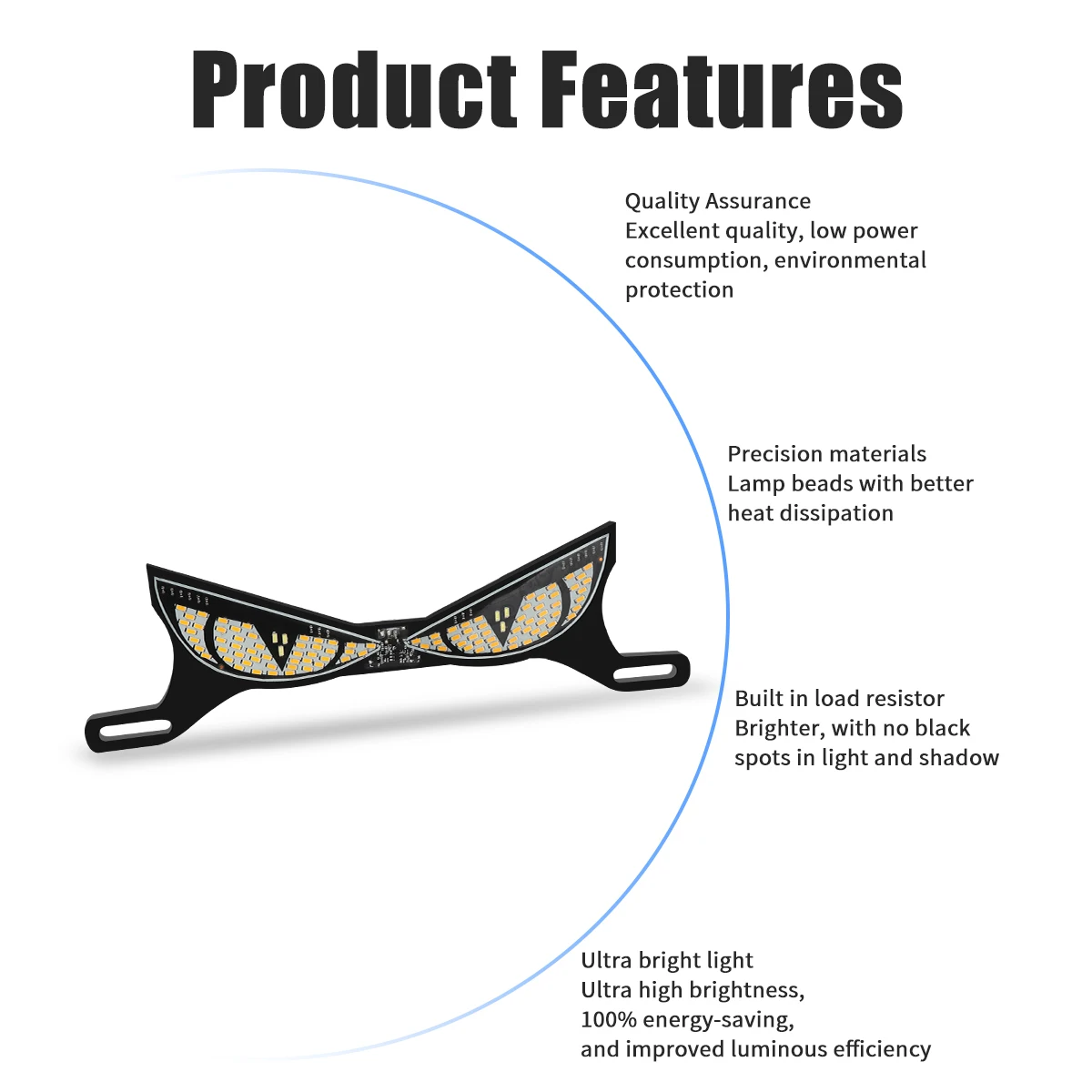 1 مجموعة دراجة نارية لوحة ترخيص LED أضواء الزخرفية عين الثعبان الخلفية الذيل ضوء ستروب وامض دراجة نارية كهربائية تعديل