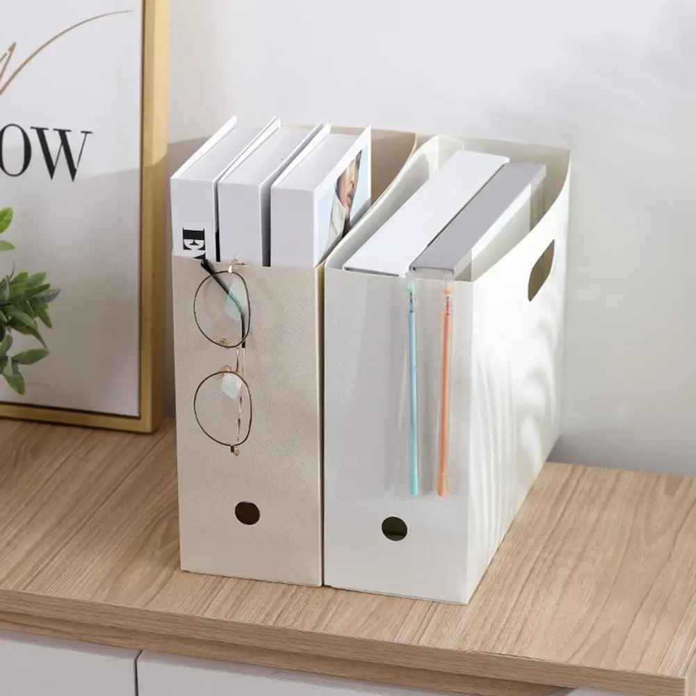 Useful Book Storage Basket Durable Non-slip Lightweight Office Document File Storage Box  Document Organizer Moisture-proof