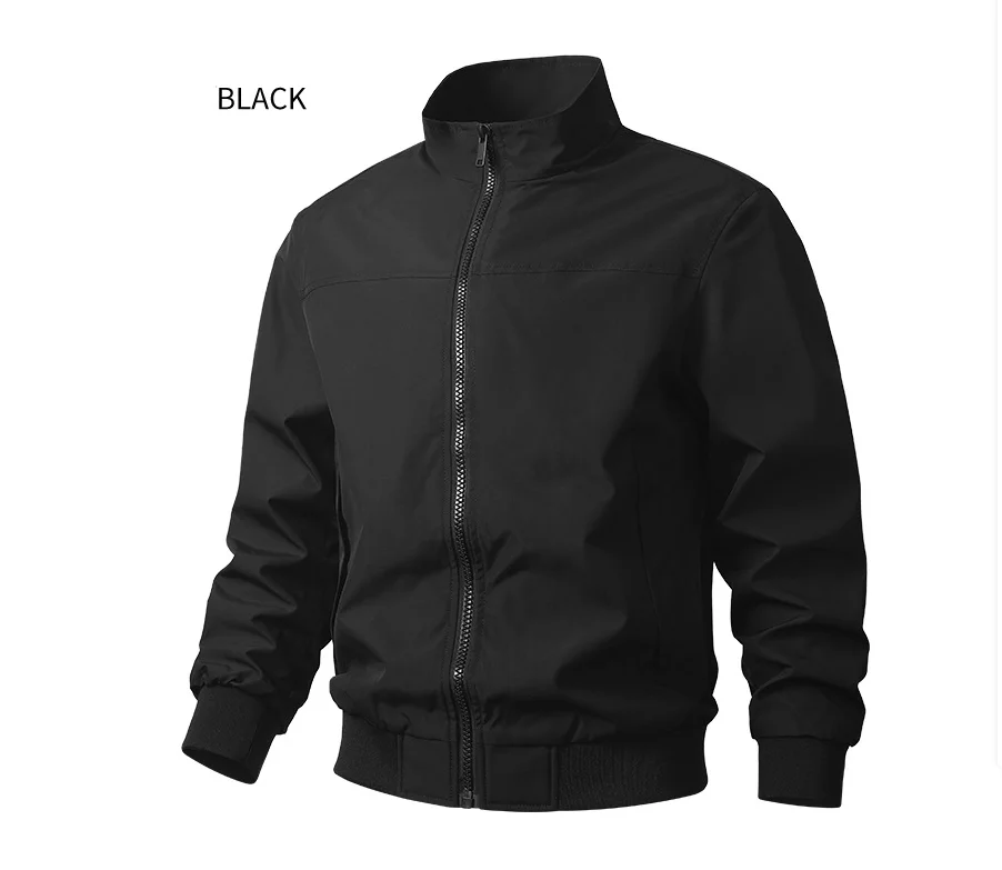 Fashionable and minimalist men's stand up collar jacket men's autumn 2025 men's loose top workwear jacket
