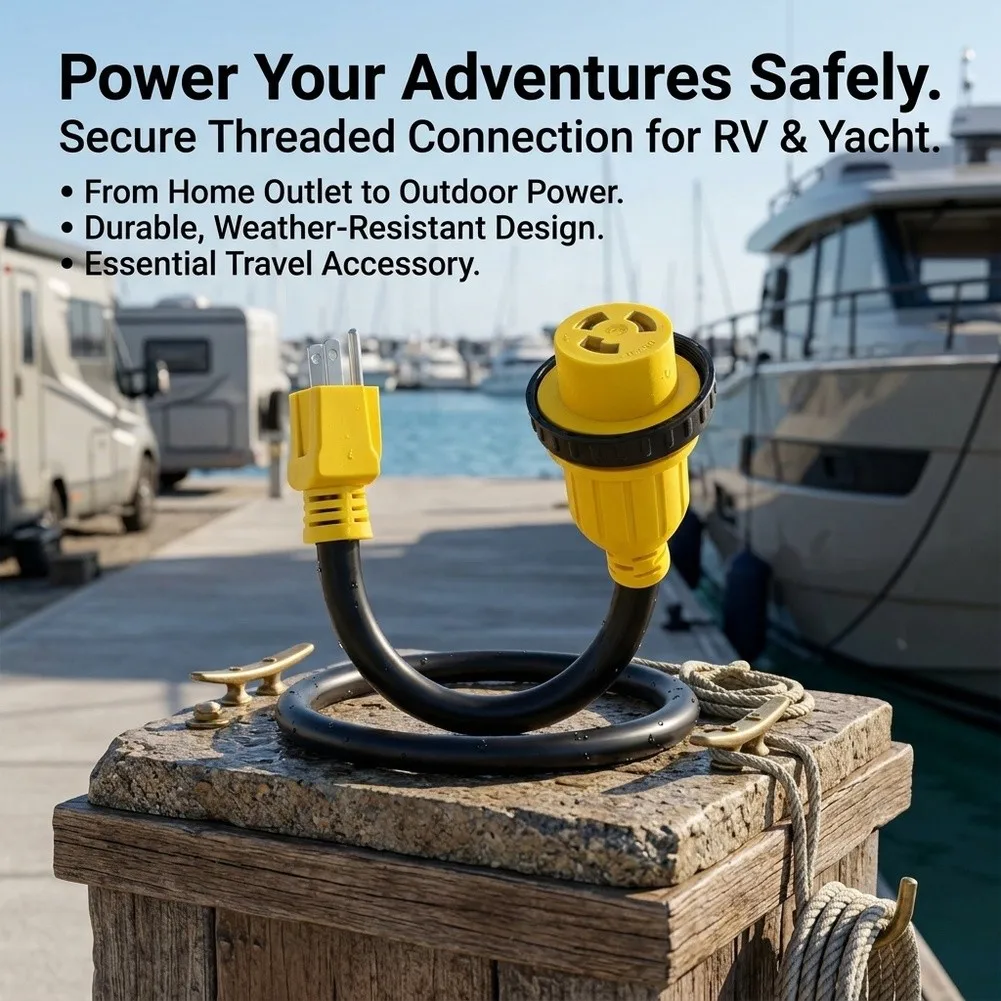 For Traveling Adventures Yacht Power Adapter Electrical Connection Cable RV Connection for rugged Environment Ready