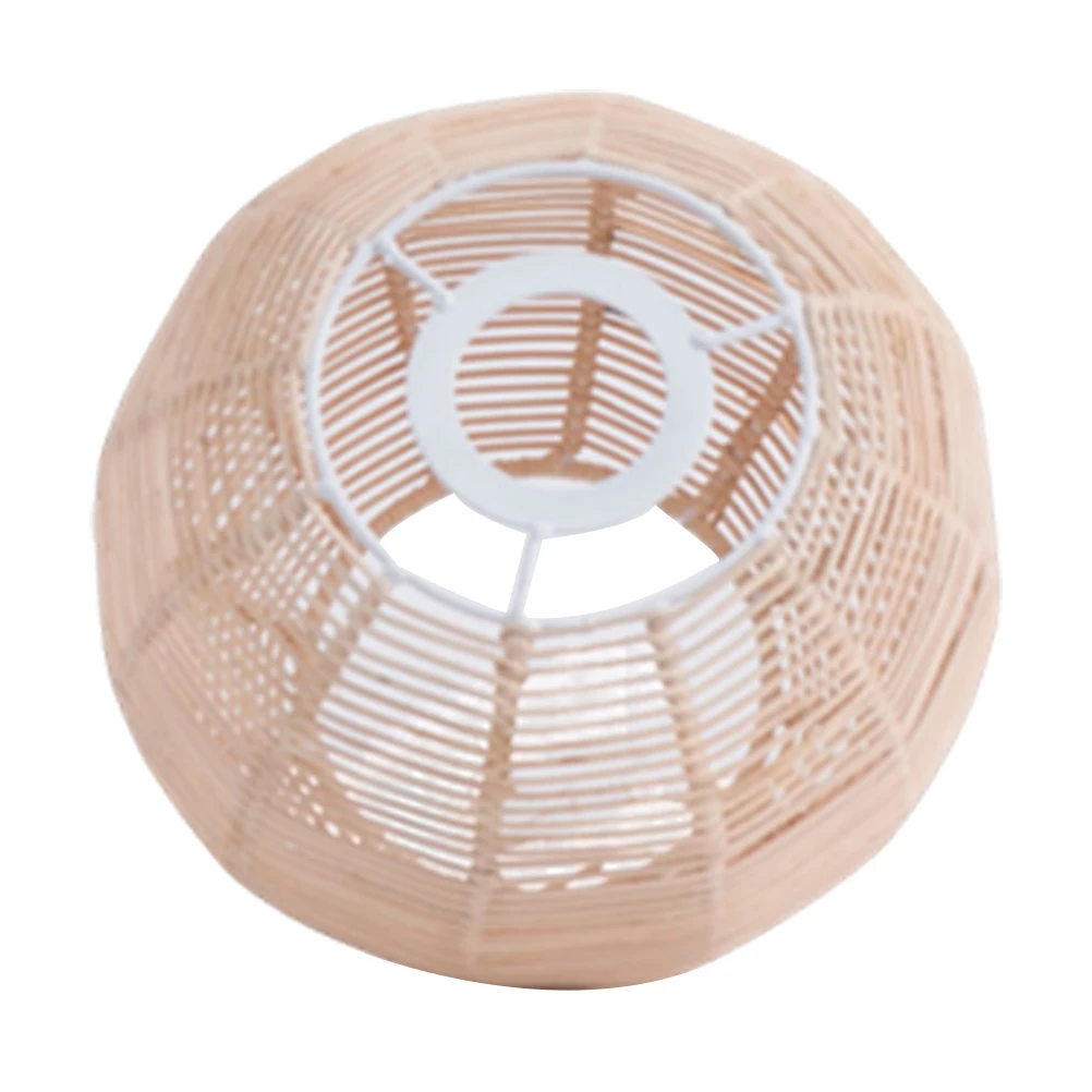 

Rattan Lampshade 6cm Outer 4cm Inner E27 Handwoven Woven Shades Cylinder Vintage Small Lamp Cover Chandelier Lighting