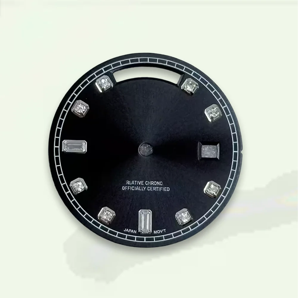 Watch modification Diamond dial 31mm S Dial Day And Date Dial Fit 8285 Movement Sunray Dial Watch Modification Accessories tool