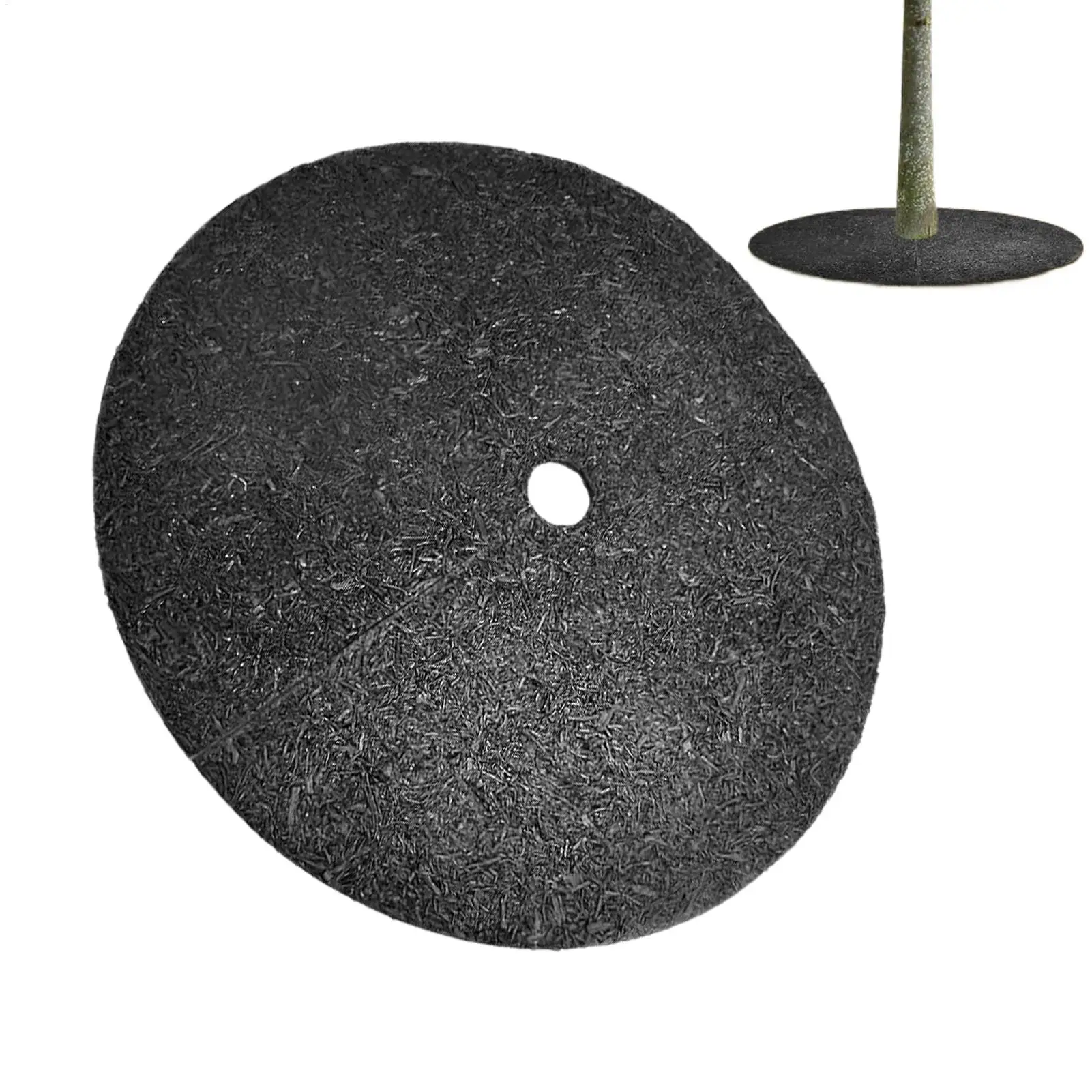 28/36 Inch Gardening Ground ClothNon-Woven Tree Mulch Ring Weeding Barrier Protector Mat Plant Cover Anti Grass Gardening