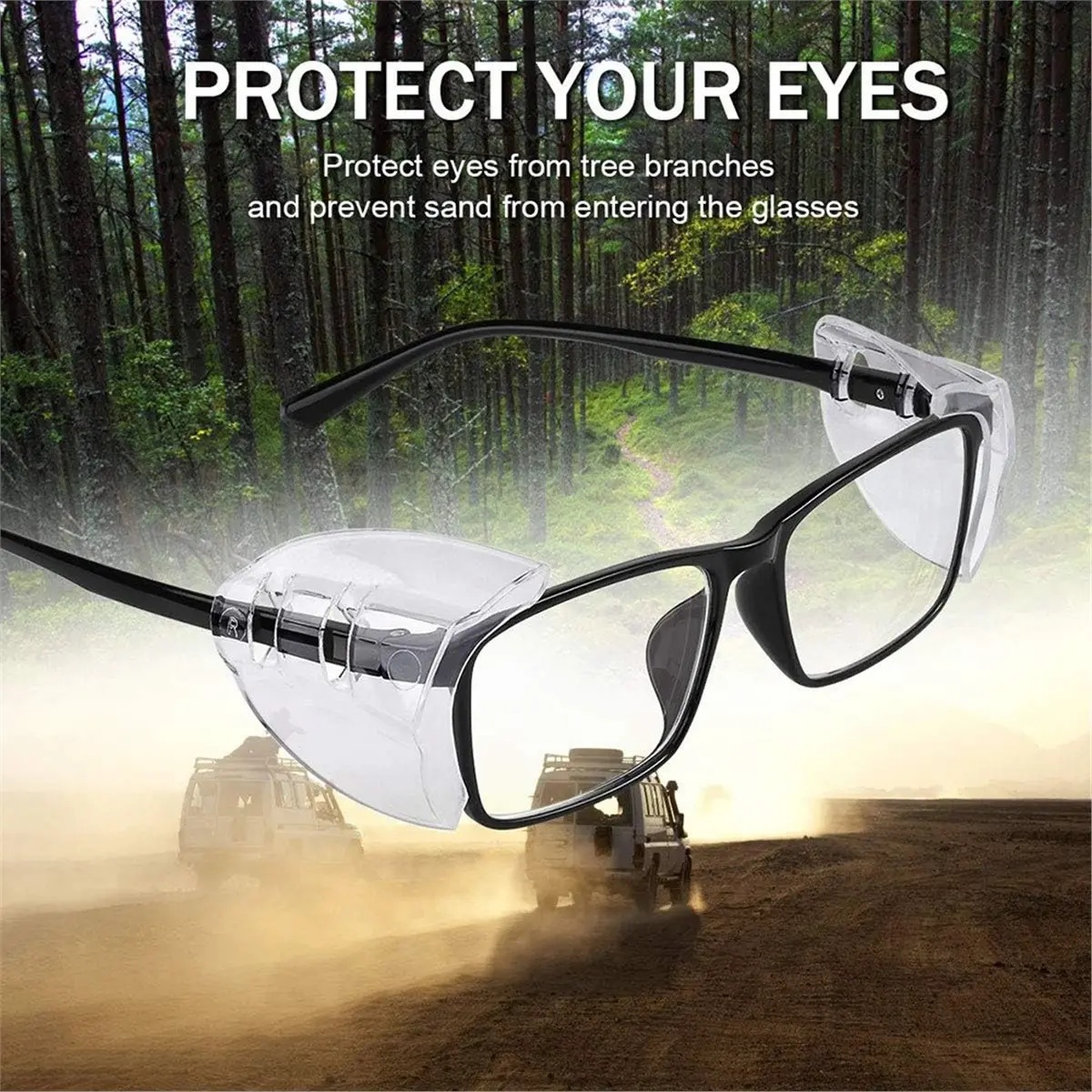 Best sales 2026 10Pairs Safety Eye Glasses Side Slip on Clear Side Shield for Safety Glasses Fits Less Than 12 mm Eyeglasses